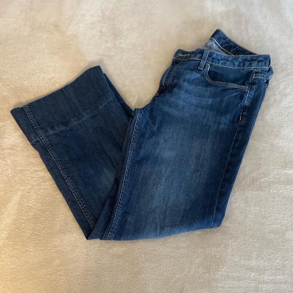 ***SOLD***Banana Republic Low-Rise Cropped Wide Leg Jeans - Size 10 - Picture 1 of 13